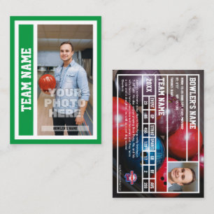 Cartão de Comércio de Boliches Personalizado (Kell