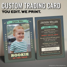 Cartão de Comércio de primeiro aniversario de Beis