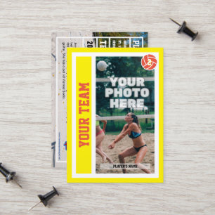 Cartão de Comércio de Voleibol de Praia Personaliz