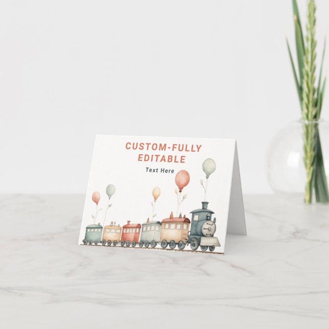 Cartão de Comida de Aniversário do Comboio Persona (Frente)