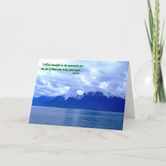 Cartão De como bonitos nas montanhas são os pés