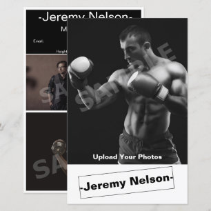 Cartão de Comp de Ator Masculino com Foto de Perfi