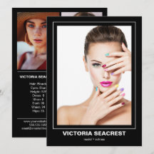 Cartão de Comp de Modelo de Dupla Face Borderline