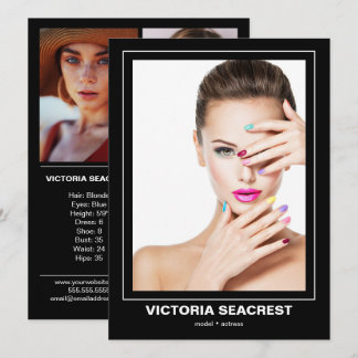 Cartão de Comp de Modelo de Dupla Face Borderline 