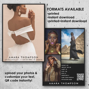 Cartão de Comp Modelo Ator 4 Foto Código QR