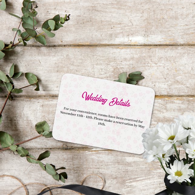 cartão de compartimento cor-de-rosa floral (Criador carregado)