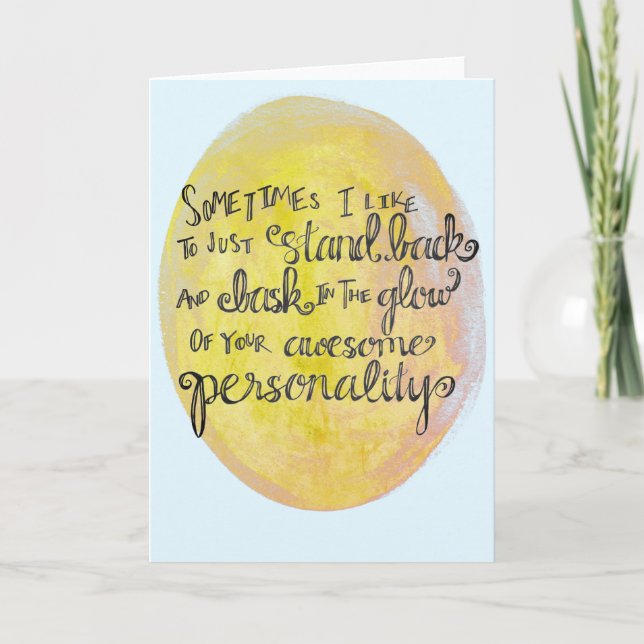 Cartão de Complimentação Geral "Sua Personalidade  (Frente)