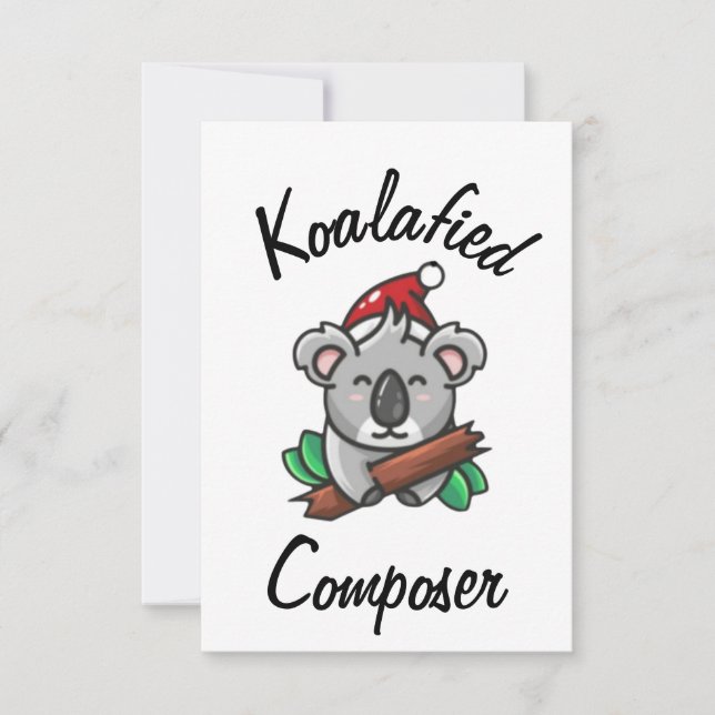 Cartão de Compositor Koalificado (Frente)