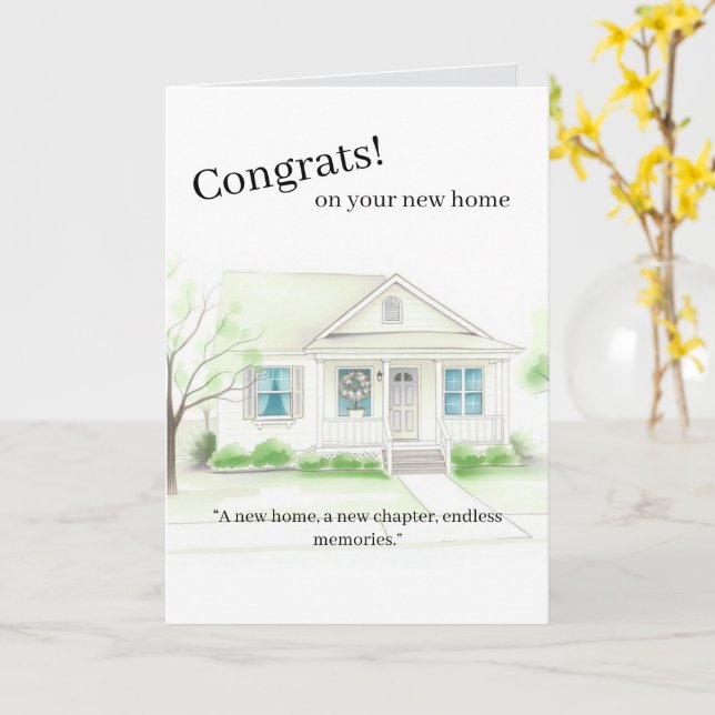 Cartão de Compra de Primeira Casa (Flor Amarela)