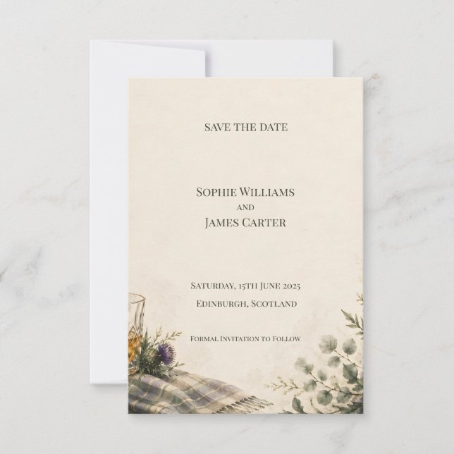 Cartão de Compromisso de Casamento com Flor Silves (Frente)