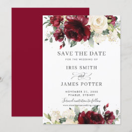 Cartão de Compromisso de Casamento com Floral Marf