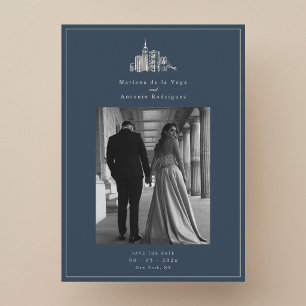 Cartão de Compromisso de Casamento com Foto da Cid