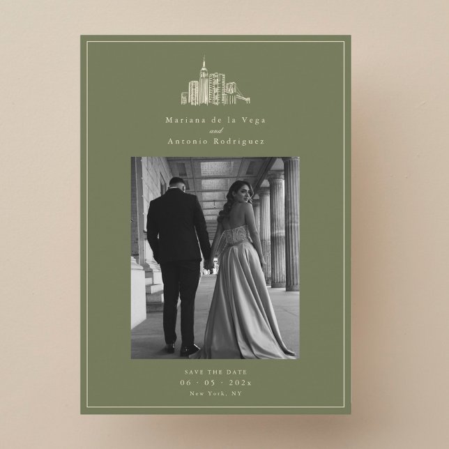 Cartão de Compromisso de Casamento com foto da sil (Criador carregado)