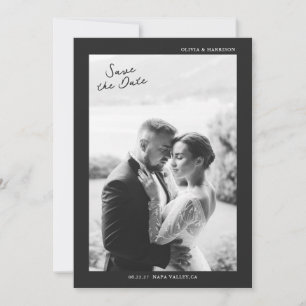 Cartão de Compromisso de Casamento com Foto Modern