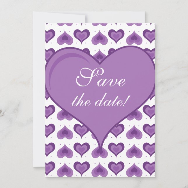 Cartão de Compromisso de Casamento Corações Lindos (Frente)