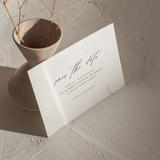 Cartão de Compromisso de Casamento Minimalista