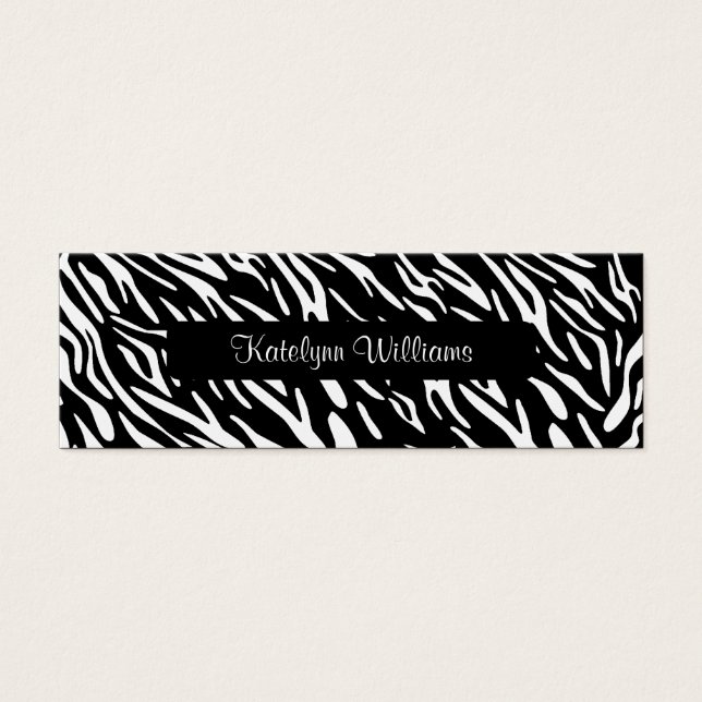 Cartão de Compromisso de Impressão na moda Zebra (Frente)
