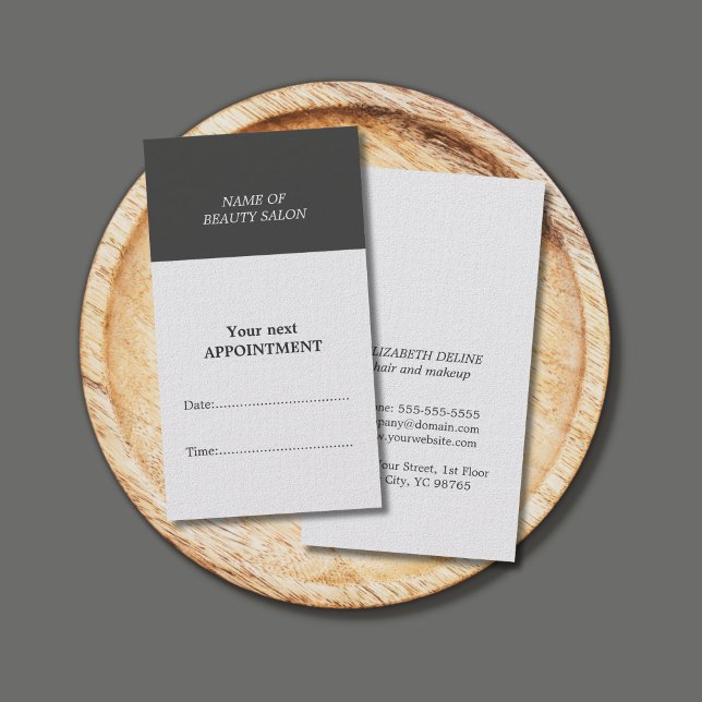 Cartão de Compromisso de Salão de Bela Simples Mod (Criador carregado)