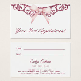 Cartão de compromisso do arco rosa com imagem bril