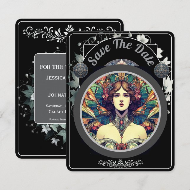 Cartão de Compromisso Flat Dark (Frente/Verso)