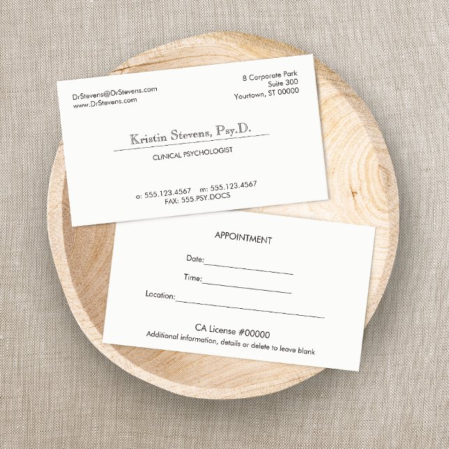 Cartão de Compromisso Profissional Clássico Simple (Criador carregado)