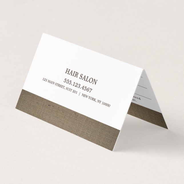 Cartão de Compromisso Rustic Country Burlap (Frente)