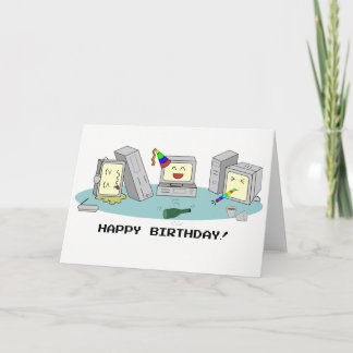 Cartão de Computador Geeky 'Feliz Aniversário', LA