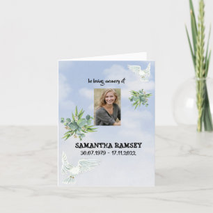 Cartão de Condolência do Céu Azul Moderno