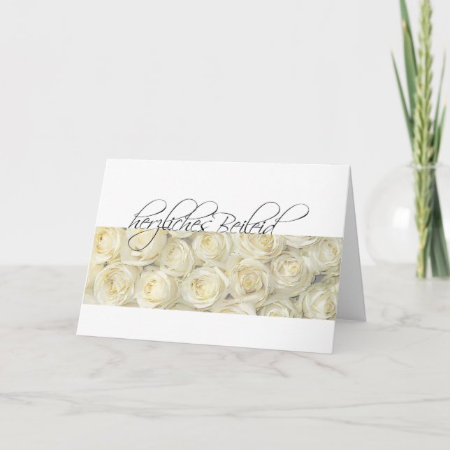 Cartão de condolências alemão, Herzliches Beileid (Frente)