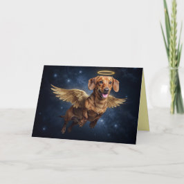 Cartão de Condolências Anjo Dachshund