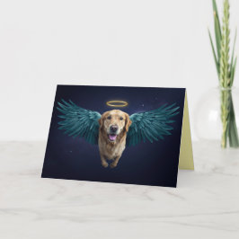Cartão de Condolências Anjo Golden Retriever
