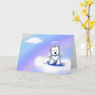 Cartão de condolências Anjo KiniArt Westie