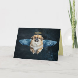 Cartão de Condolências Anjo Pekingese