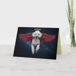 Cartão de Condolências Anjo Poodle