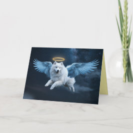 Cartão de Condolências Anjo Samoyed
