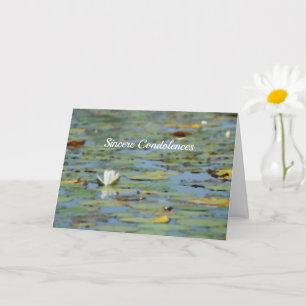 Cartão de Condolências Aquarela Flor do Lago de Ne