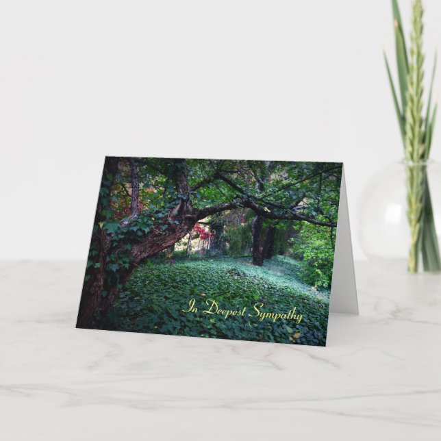 Cartão de condolências - Bênção Gaélica de Paz Pro (Frente)