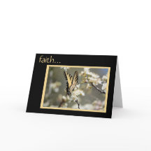 Cartão de condolências: Borboleta com verso na fé