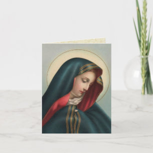 Cartão de Condolências Católico da Virgem Maria
