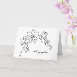 Cartão de Condolências com Flor de Orquídea para F