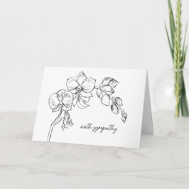 Cartão de Condolências com Flor de Orquídea para F