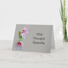 Cartão de condolências com flores delicadas
