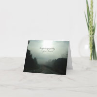 Cartão de condolências da estrada Foggy