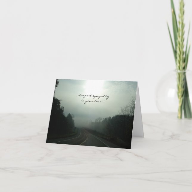 Cartão de condolências da estrada Foggy (Frente)