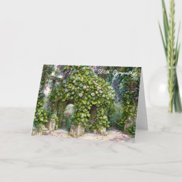 Cartão de condolências de Arte Floral do Velho Gaz