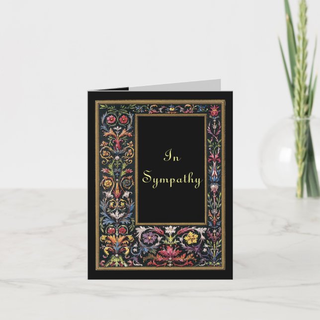 Cartão de condolências de Arte Gótica Pequeno Edit (Frente)