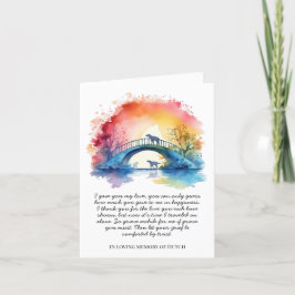 Cartão de condolências De Cães Com Poema Memorial