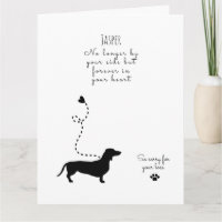 Cartão de condolências de cães, nome personalizado