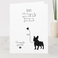 Cartão de condolências de cães, nome personalizado