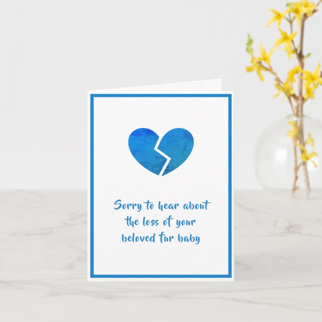 Cartão de condolências de cães por dalDesignNZ (Flor Amarela)